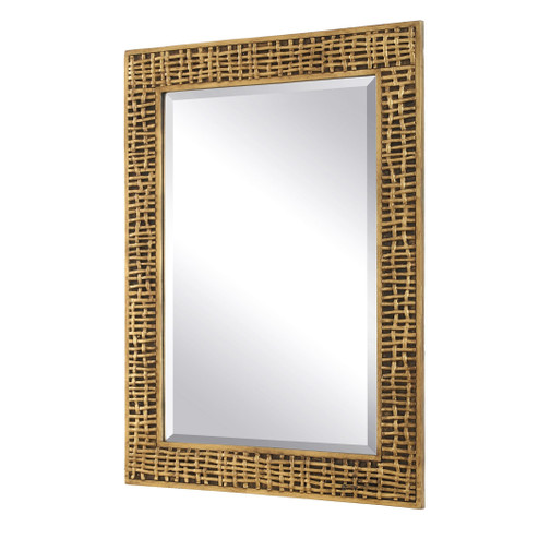 Woven In Time Mirror in Antiqued Gold Leaf (52|08288)