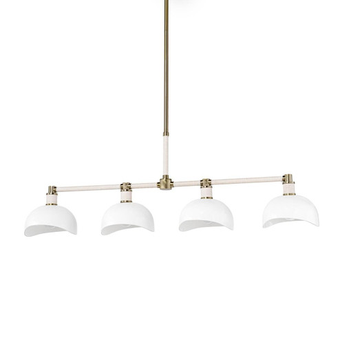 Brooklyn Four Light Chandelier in Antique Brass / Oak (515|2874-96)