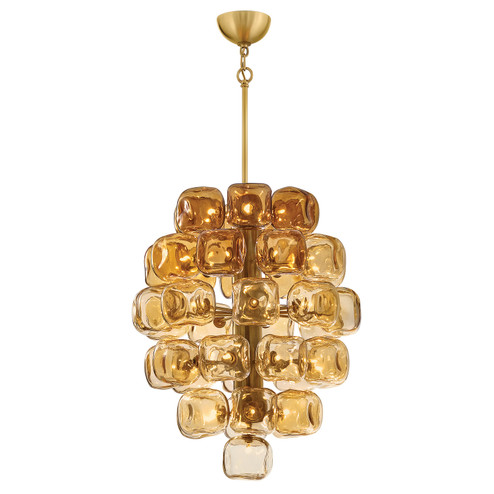 Perriand LED Chandelier in Unlacquered Brass (138|FR46856UB)
