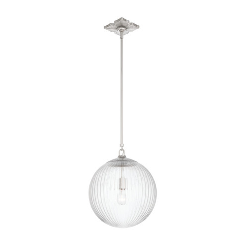 Orly One Light Pendant in Polished Nickel (60|ORY-1007-PN-CL)