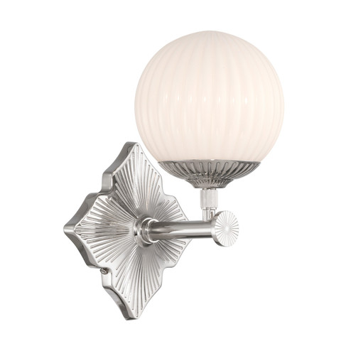 Orly One Light Wall Sconce in Polished Nickel (60|ORY-1001-PN-WH)
