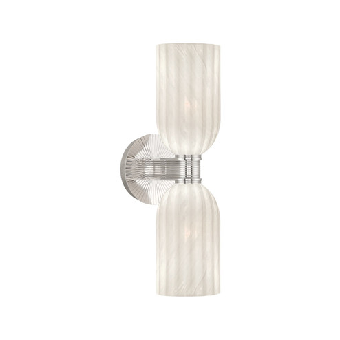 Lotus Two Light Wall Sconce in Polished Nickel (60|LOT-712-PN)