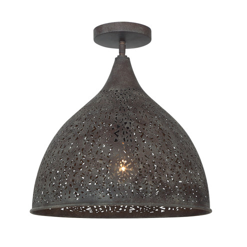 Jasmine One Light Semi Flush Mount in Forged Bronze (60|JAS-A5010-FB_CEILING)