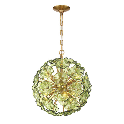 Esme Six Light Chandelier in Aged Brass (60|ESM-4005-AG-GR)