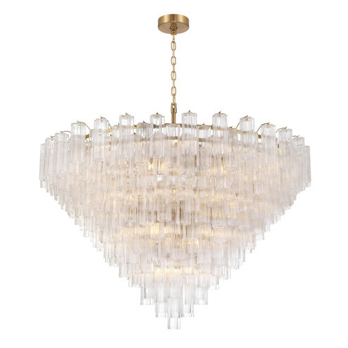 Addis 40 Light Chandelier in Aged Brass (60|ADD-329-AG-CL)