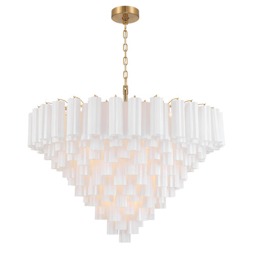 Addis 28 Light Chandelier in Aged Brass (60|ADD-327-AG-WH)