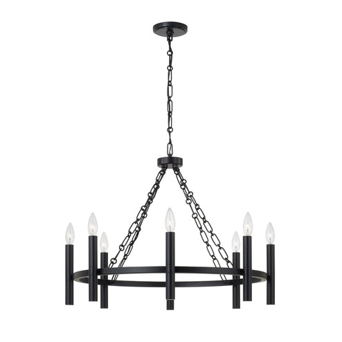 Winton Eight Light Chandelier in Matte Black (65|462081MB)