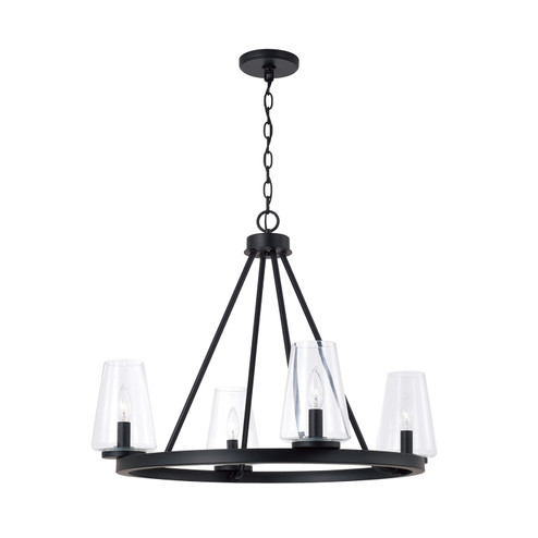 Aaron Four Light Chandelier in Matte Black (65|461941MB-662)
