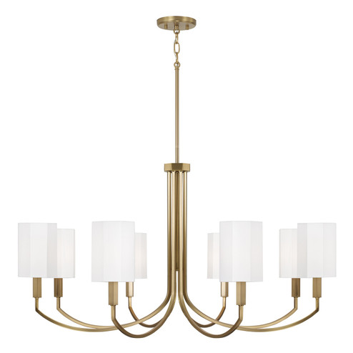Adrian Eight Light Chandelier in Aged Brass (65|459581AD-716)