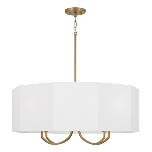 Adrian Four Light Chandelier in Aged Brass (65|459541AD)