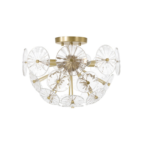 Emelie Four Light Semi Flush Mount in Matte Brass (65|257841MA)