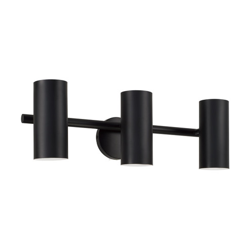 Robbie Three Light Vanity in Matte Black (65|161731MB)