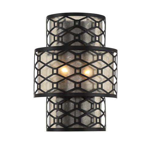 Mannheim Two Light Wall Sconce in Matte Black (51|L9-6102-2-89)