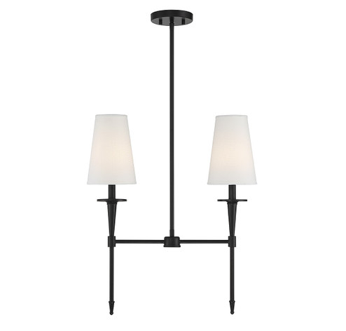 Trundle Two Light Linear Chandelier in Matte Black (51|L1-5607-2-89)