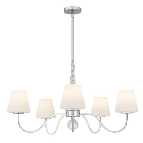 Stone Five Light Chandelier in Polished Chrome (10|STON5035C)