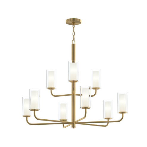 Mack Nine Light Chandelier in Brushed Gold (54|P400478-191)