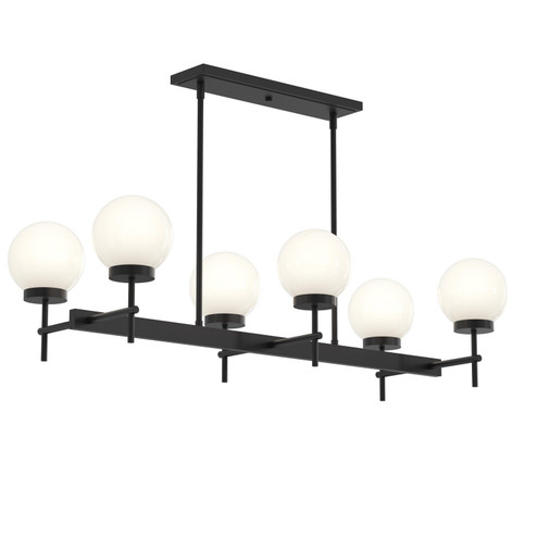 Rigsby Six Light Linear Chandelier in Matte Black (54|P400471-31M)