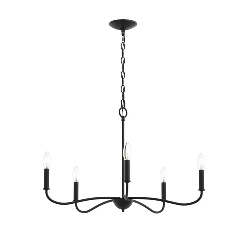 Ilia Five Light Chandelier in Matte Black (54|P400462-31M)