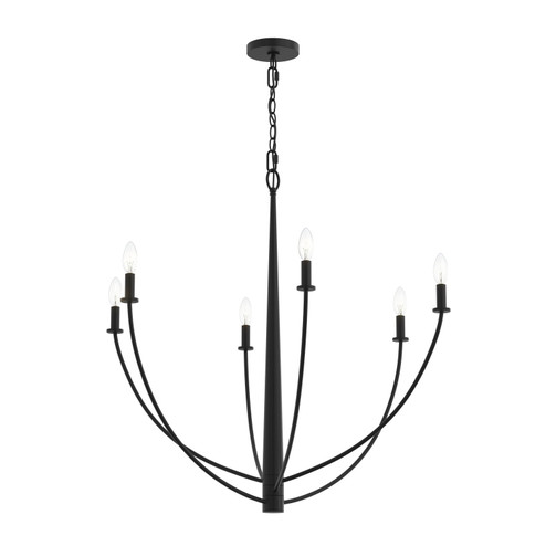 Jheni Six Light Chandelier in Matte Black (54|P400460-31M)