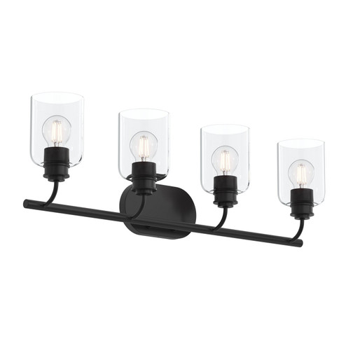 Reines Four Light Bath Vanity in Matte Black (54|P300568-31M)