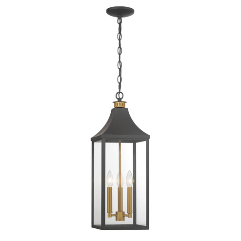Hurstborne Three Light Outdoor Hanging Lantern in Dark Matte Black (7|78304-734)