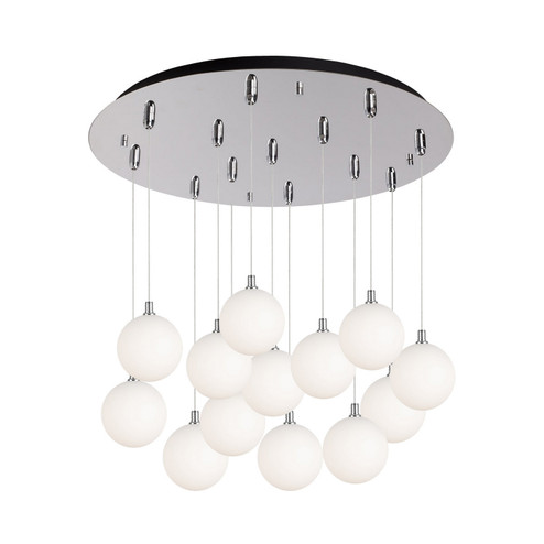 Bolla LED Pendant in Chrome/Opal Glass (347|MP3106CHOP-13)