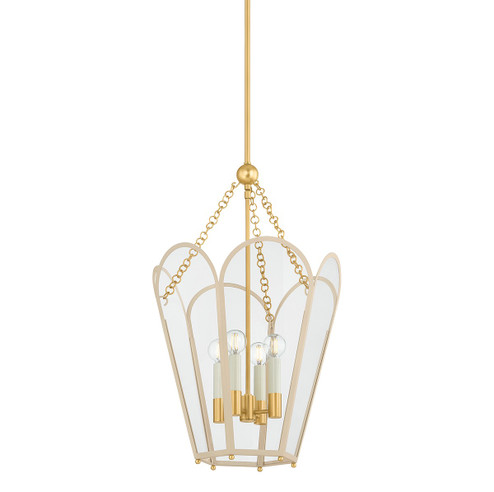 Clarisse Four Light Lantern in Aged Brass (428|H1132704-AGB/SBQ)