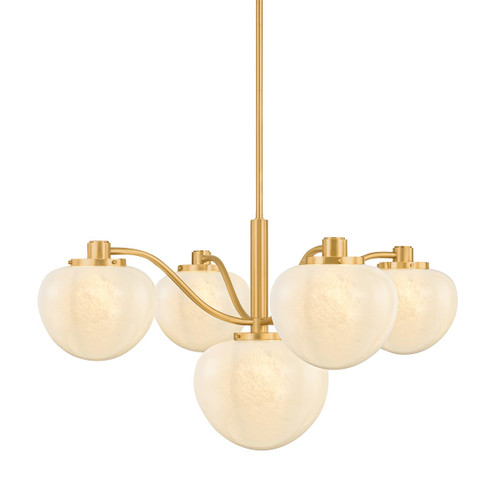 Kristen Five Light Chandelier in Aged Brass (428|H1093805-AGB)