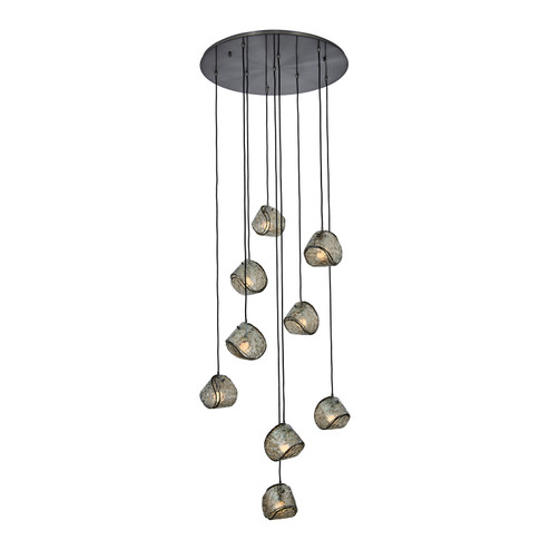 Pallina Nine Light Chandelier in Satin Black Nickel (33|529553SBN)