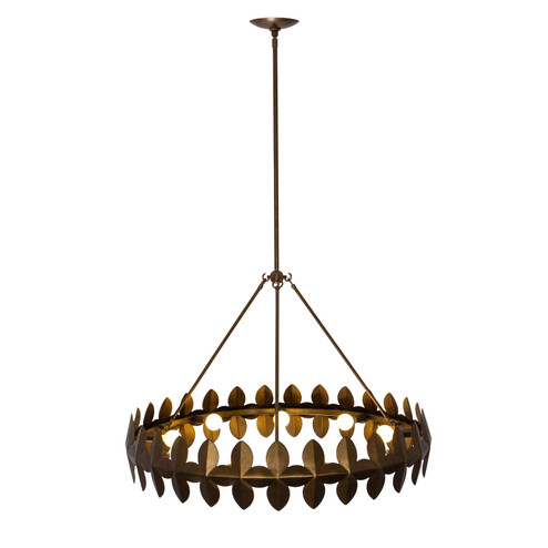 Vittoria Nine Light Chandelier in Pearlized Antique Brass (33|529056PAB)