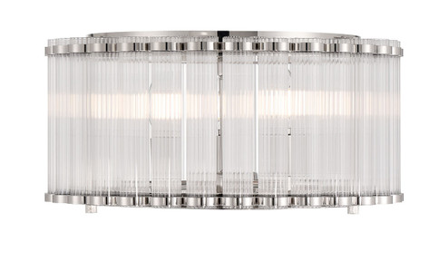 Glasbury Five Light Flush Mount in Polished Nickel (40|49185-027)