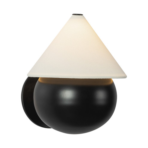 Rowan LED Wall Sconce in Matte Black/White Linen (452|WS453107MBWL)