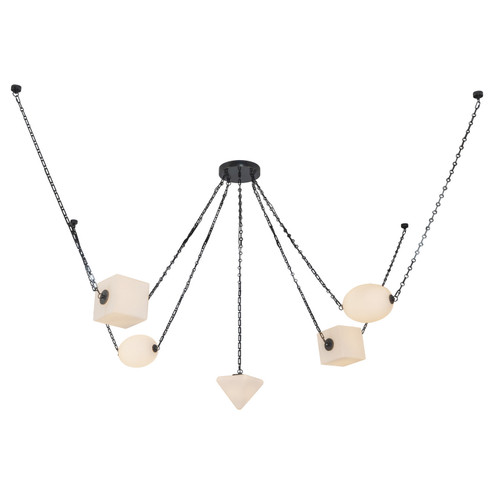 Mineral LED Chandelier in Urban Bronze/Matte Opal Glass (452|CH360105UBOP)