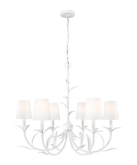 Aslin Six Light Chandelier in Textured White (224|830-31TXWH)