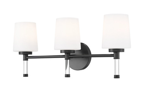 Henri Three Light Vanity in Matte Black (224|7700-3V-MB)