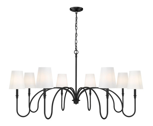 Jisele Eight Light Chandelier in Matte Black (224|4505-8MB)
