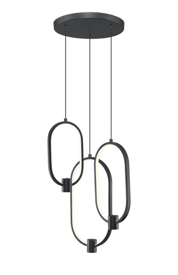 Saros LED Chandelier in Matte Black (224|4101-3MB-LED)