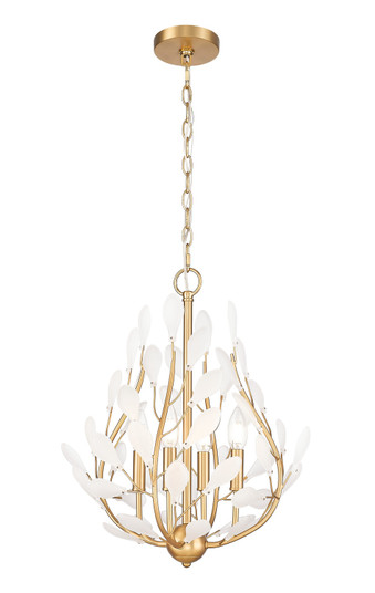 Claudine Four Light Chandelier in Modern Gold (224|353-18MGLD)