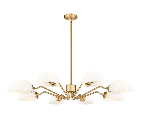 Breton Eight Light Chandelier in Modern Gold (224|3048-8MGLD)