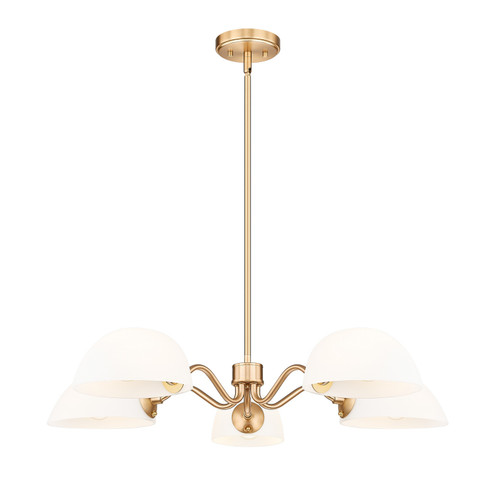 Breton Five Light Chandelier in Modern Gold (224|3048-5MGLD)