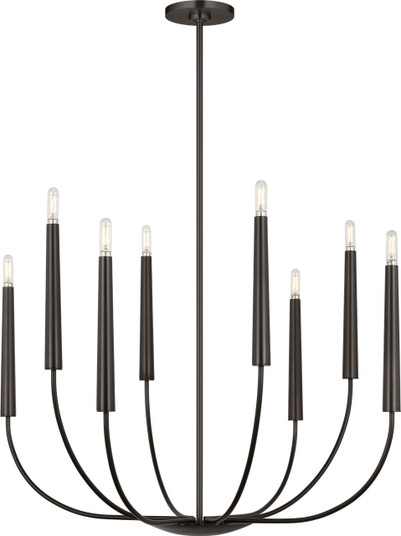 Lois Eight Light Chandelier in Aged Iron | Aged Iron (454|EC1198AI)