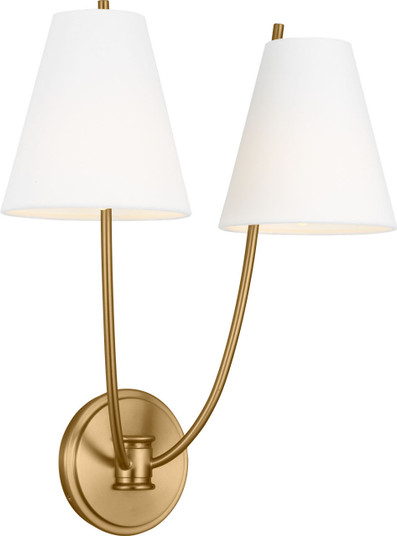Marina Two Light Wall Sconce in Burnished Brass | Burnished Brass (454|CW1422BBS)