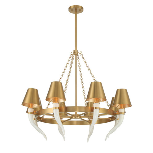 Hearne Eight Light Chandelier in Warm Brass (51|1-6306-8-322)