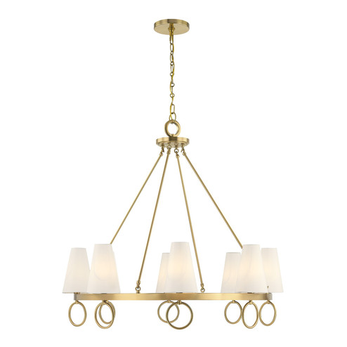 Wilkes Eight Light Chandelier in Warm Brass (51|1-4702-8-322)