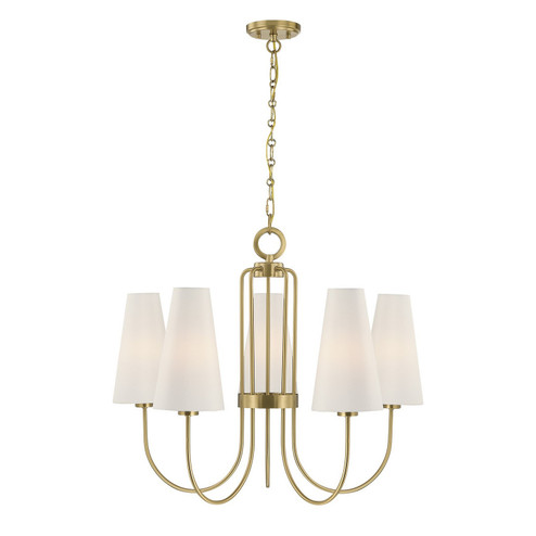 Wilkes Five Light Chandelier in Warm Brass (51|1-4703-5-322)