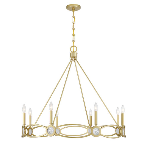 Minette Eight Light Chandelier in Spun Gold (51|1-4102-8-328)