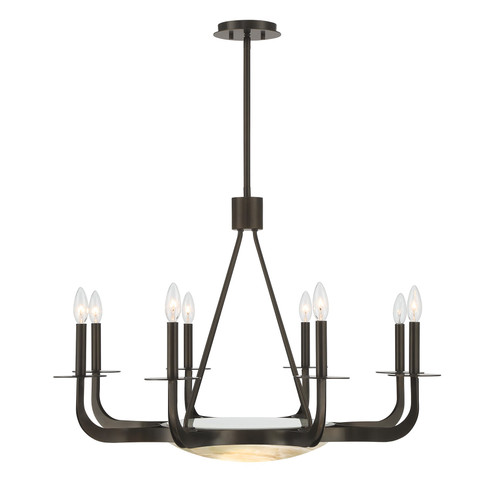 Salford Nine Light Chandelier in Mediterranean Bronze (51|1-1487-9-15)