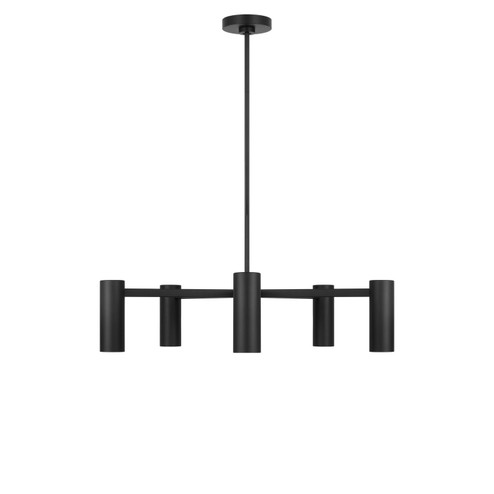 Zentro Five Light Chandelier in Midnight Black (1|GLC2055MBKE)