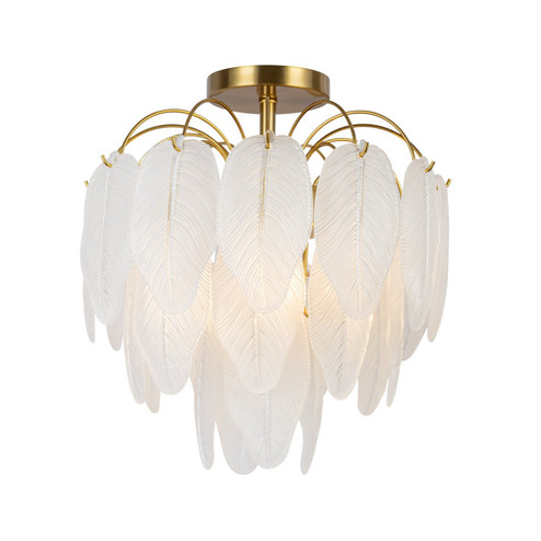 Alessia Four Light Semi-Flush Mount in Brushed Brass (78|AC11785BR)