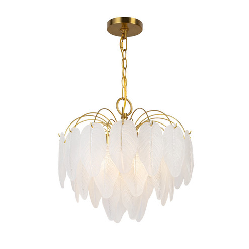 Alessia Four Light Chandelier in Brushed Brass (78|AC11780BR)